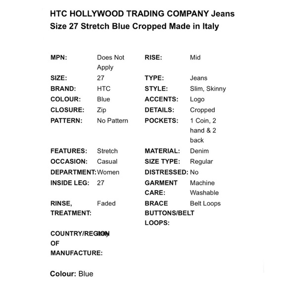HTC HOLLYWOOD TRADING COMPANY Jeans - Picture 14 of 17